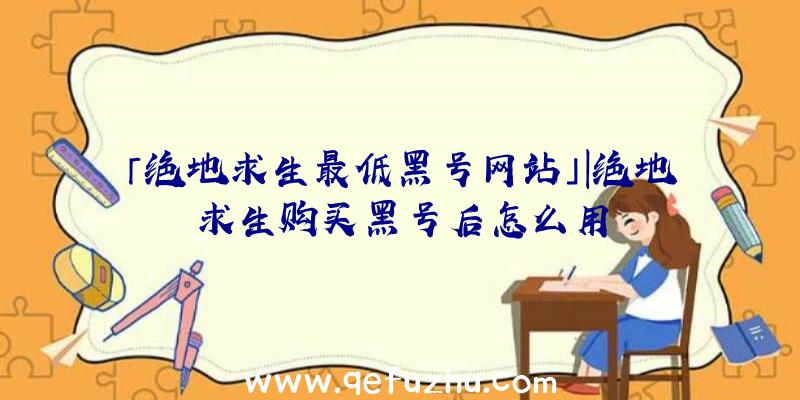 「绝地求生最低黑号网站」|绝地求生购买黑号后怎么用